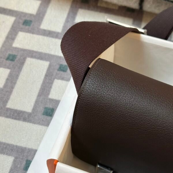 Hermes Bag Images Chevre Leather 0G Rouge Sellier Geta 20CM Silver Hardware