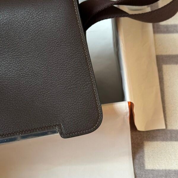 Hermes Bag Images Chevre Leather 0G Rouge Sellier Geta 20CM Silver Hardware