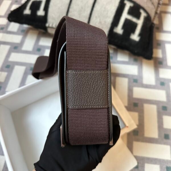 Hermes Bag Images Chevre Leather 0G Rouge Sellier Geta 20CM Silver Hardware