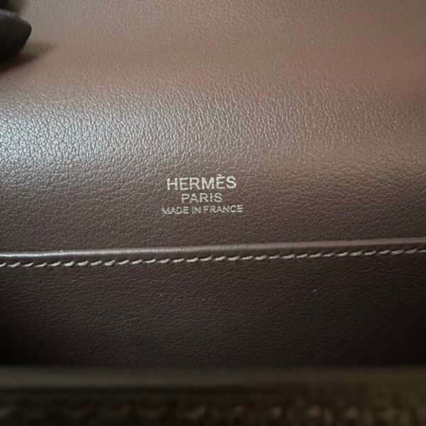 Hermes Bag Images Chevre Leather 0G Rouge Sellier Geta 20CM Silver Hardware