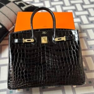 wsxc1716217694529_0 Australia Sydney Hermes Birkin 35CM 89 Noir Shiny Niloticus Crocodile Gold Hardware