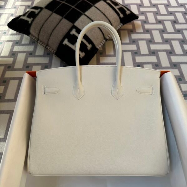 Hermes Bag Images 01 Blanc Togo Leather Birkin 35CM Gold Hardware