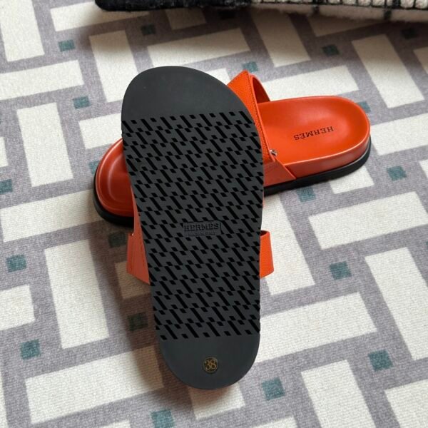 wsxc1716308915969_3 New Arrival Hermes Chypre Sandals Slippers Shoes 9J Feu Orange