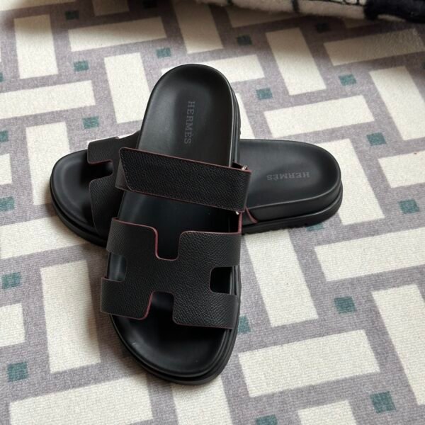 wsxc1716312415481_4 Vietnam Hermes Shoes Chypre Sandals Sippers 89 Noir Epsom Leather 34-41