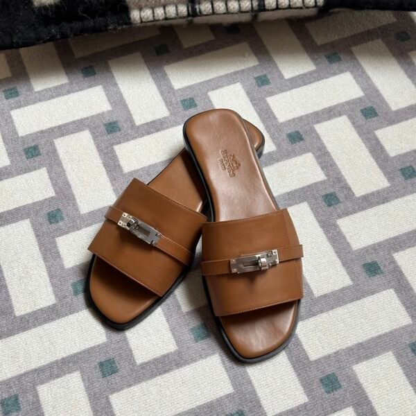 Vietnam Hermes GiGi Sandals Slippers Flat-Heel 37 Gold Size34-41