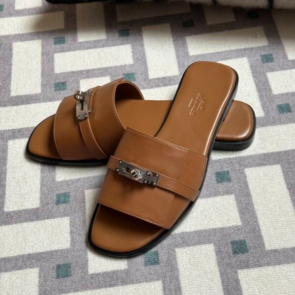 Vietnam Hermes GiGi Sandals Slippers Flat-Heel 37 Gold Size34-41