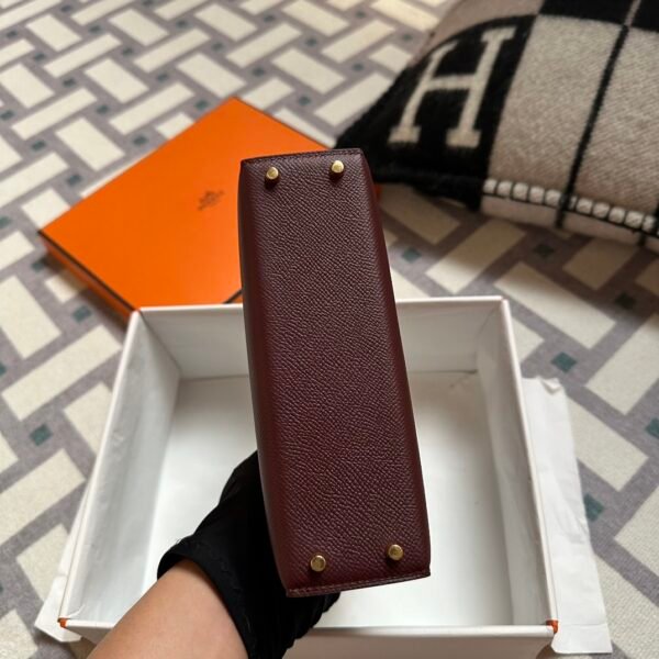Indonesia Jakarta Hermes Mini Kelly 19CM Epsom Bordeaux Gold Hardware