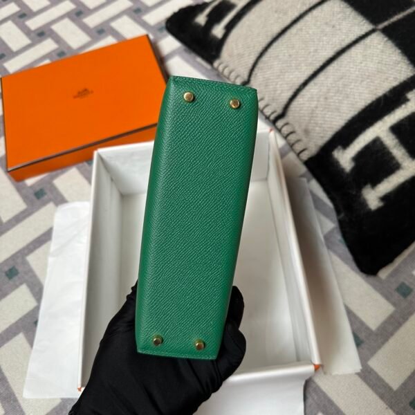 Hermes Bag Images Mini Kelly 19CM Epsom Leather 1L Cactus Gold Hardware