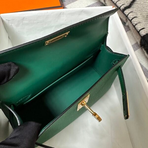 Hermes Bag Images Mini Kelly 19CM Epsom Leather 1L Cactus Gold Hardware