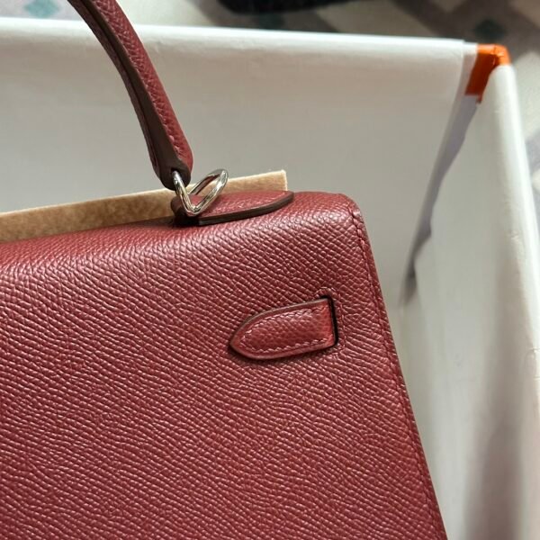 Saudi Arabia Riyadh Hermes Kelly Sellier 25CM Epsom 55 Rouge H Silver Hardware