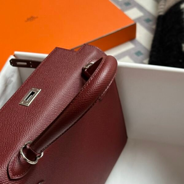 Saudi Arabia Riyadh Hermes Kelly Sellier 25CM Epsom 55 Rouge H Silver Hardware