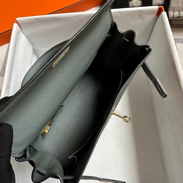 wsxc1718288839976_5 Indonesia Jakarta Hermes Togo Leather Kelly 25CM 63 Vert Amande Gold Hardware