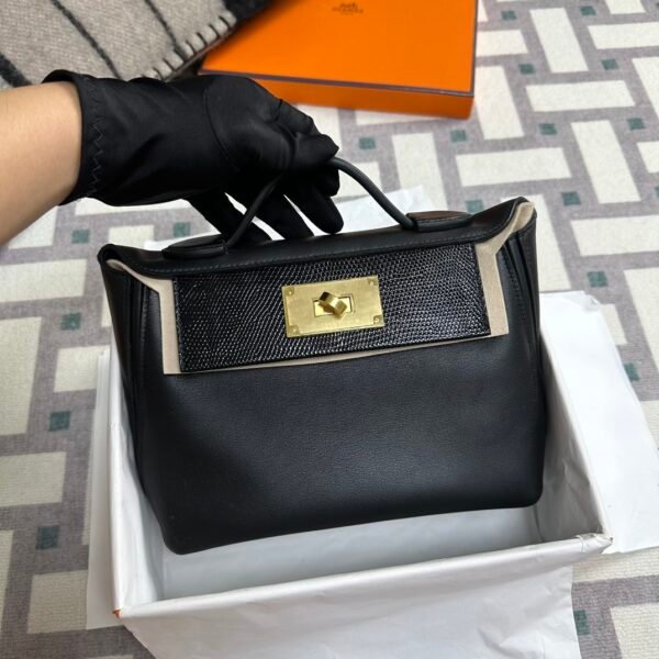 wsxc1718384008259_1 Hermes Kelly 2424 Mini Touch Lizard / Swift 89 Noir Gold Hardware