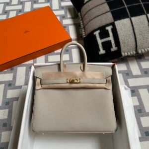 wsxc1718384632738_0 Thailand Bangkok Hermes Togo Leather Birkin 25CM 8L Beton Gold Hardware