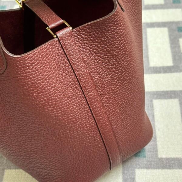wsxc1718980792657_3 UAE Dubai Hermes Clemence Leather 55 Rouge H Picotin 18CM Gold Hardware