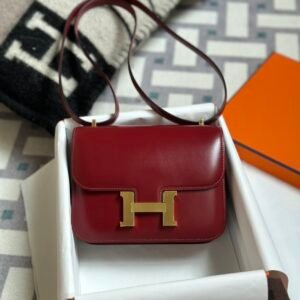 wsxc1719842827121_0 Russia Moscow Hermes Box Leather Constance 18CM 55 Rouge H Gold Hardware