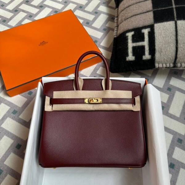 UAE Dubai Hermes Epsom Leather Birkin 25CM 55 Rouge H Gold Hardware