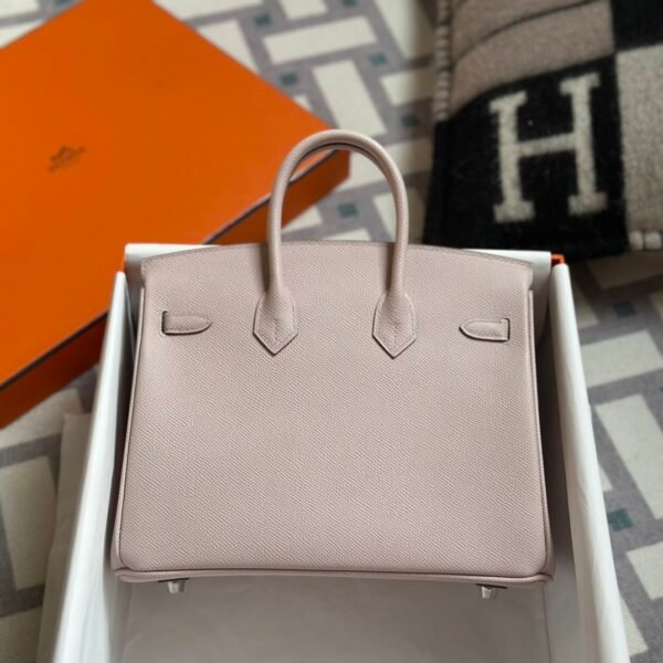 Hermes Bag Price Birkin 25CM Epsom Leather 09 Mauve Pale Silver Hardware