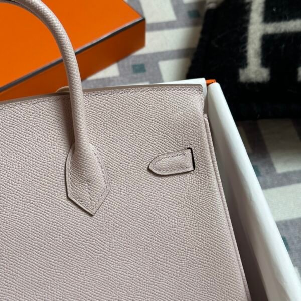 Hermes Bag Price Birkin 25CM Epsom Leather 09 Mauve Pale Silver Hardware