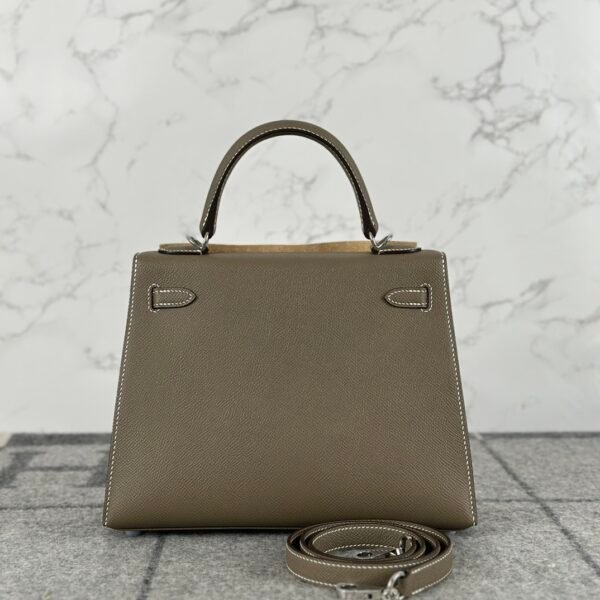 Korea Seoul Hermes Kelly Sellier 25CM Epsom Leather 18 Etoupe Silver Hardware