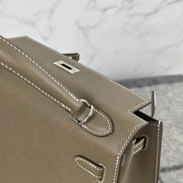 Korea Seoul Hermes Kelly Sellier 25CM Epsom Leather 18 Etoupe Silver Hardware