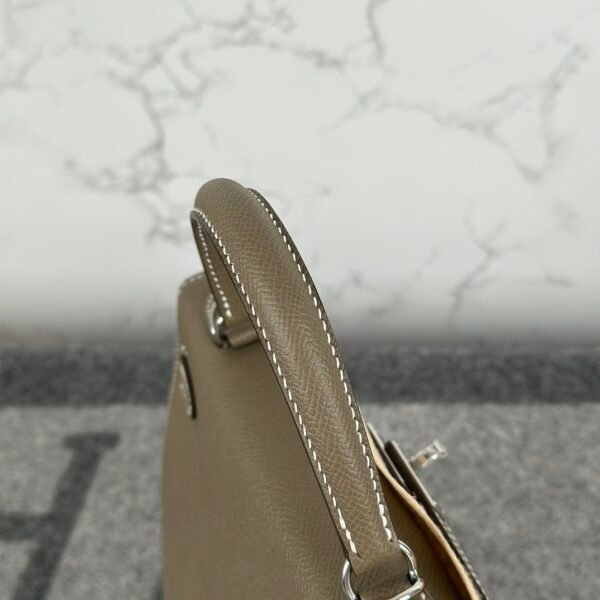 Korea Seoul Hermes Kelly Sellier 25CM Epsom Leather 18 Etoupe Silver Hardware