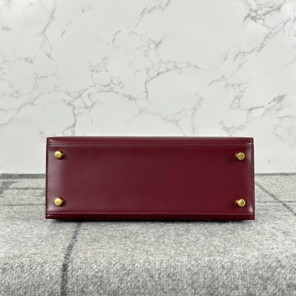 Singapore Kuala Lumpur Hermes Box Leather Kelly Sellier 25CM 57 Bordeaux Gold Hardware