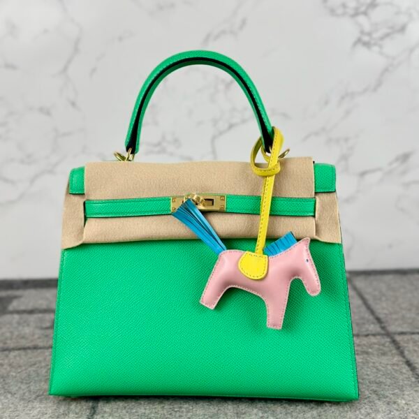 wsxc1721053198270_0 New Arrival Hermes Kelly Sellier 25CM Epsom Leather 0Z Vert Comics Gold Hardware