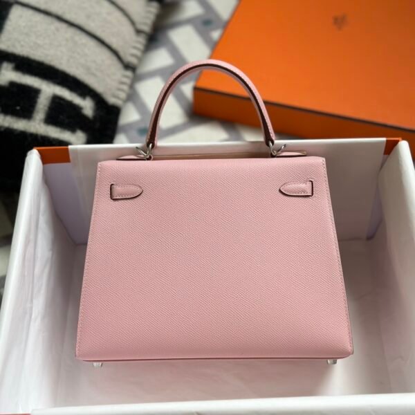 Saudi Arabia Riyadh Hermes Kelly Sellier 25CM Epsom Leather 3Q Rose Sakura Silver Hardware