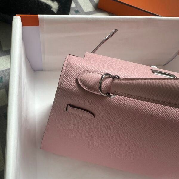 Saudi Arabia Riyadh Hermes Kelly Sellier 25CM Epsom Leather 3Q Rose Sakura Silver Hardware