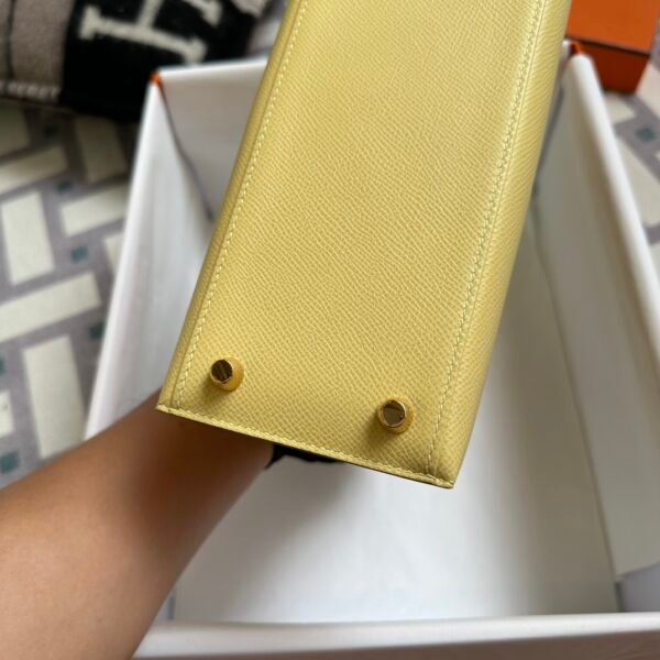 Hermes Bag Price Kelly Sellier 25CM 1Z Jaune Poussin Epsom Leather Gold Hardware