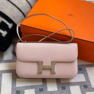 wsxc1721228396212_0 New Arrival Hermes Constance 24 Elan Epsom Leather 3Q Rose Sakura Silver Hardware