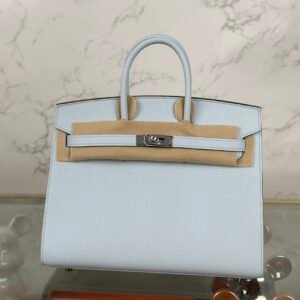 Korea Seoul Hermes Birkin Sellier 25CM Epsom Leather T0 Blue Brume Silver Hardware