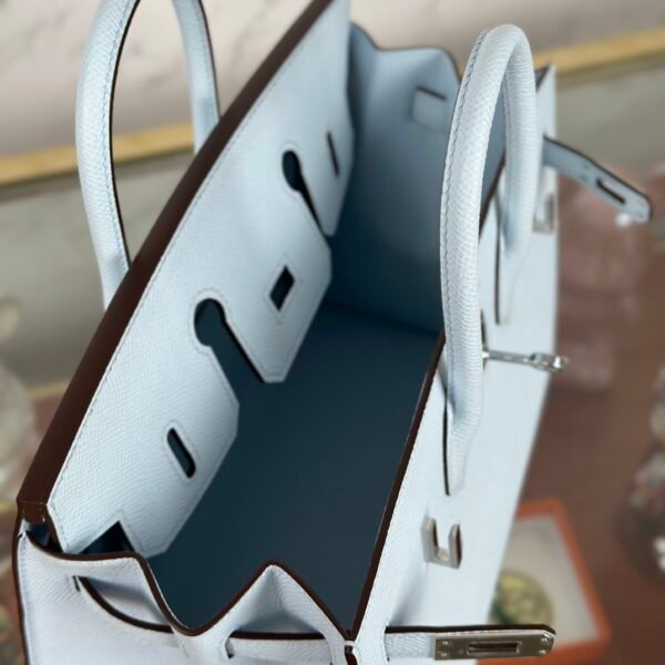 wsxc1721400009311_5 Korea Seoul Hermes Birkin Sellier 25CM Epsom Leather T0 Blue Brume Silver Hardware