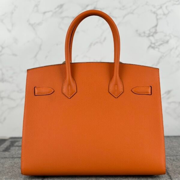 Korea Seoul Hermes Birkin 30CM Sellier Epsom Leather CK93 Orange Silver Hardware