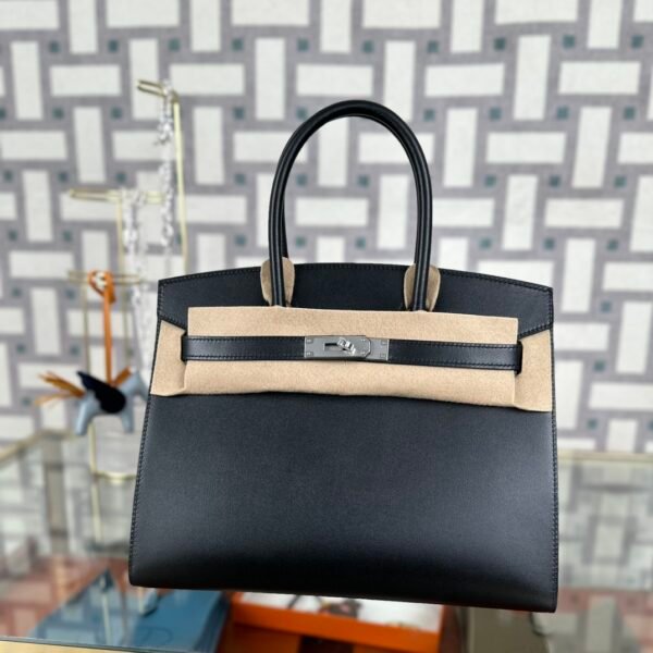 Hermes Bag Price Box Leather Birkin 30CM Sellier CK89 Noir Silver Hardware