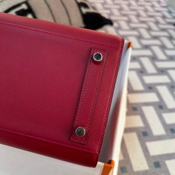 Hong Kong Hermes Birkin 30CM Sellier Epsom Leather B5 Rubis Silver Hardware