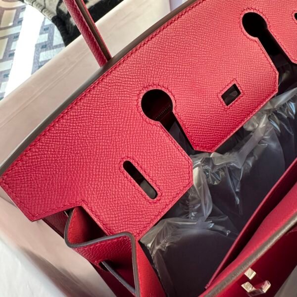 Hong Kong Hermes Birkin 30CM Sellier Epsom Leather B5 Rubis Silver Hardware