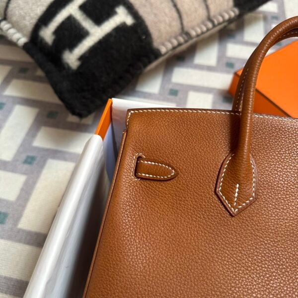 Hermes Birkin 25CM Images 34 Fauve Barenia Faubourg Gold Hardware