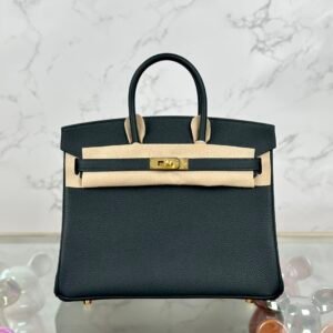 USA Washington Hermes Togo Leather Birkin 25CM 6O Vert Cypres Gold Hardware