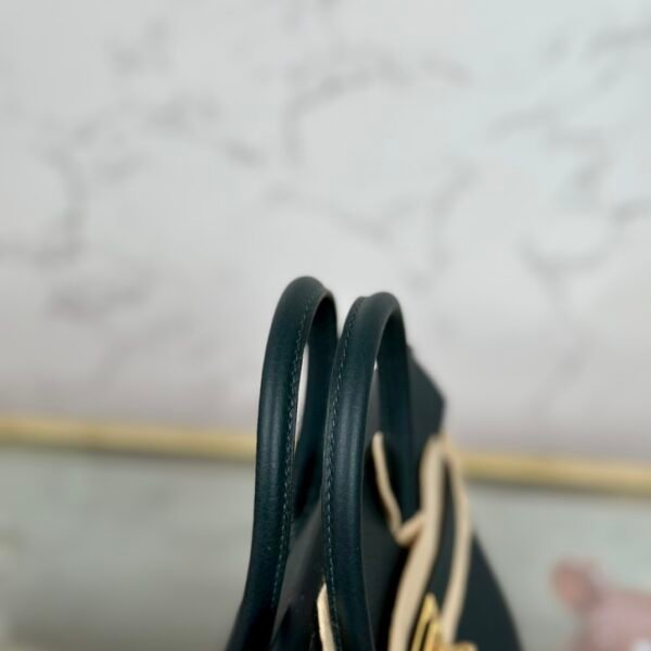 USA Washington Hermes Togo Leather Birkin 25CM 6O Vert Cypres Gold Hardware