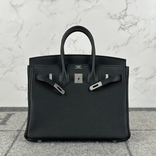 wsxc1721830577550_0-1 Hermes Togo Leather Birkin 25CM CK89 Noir Silver Hardware