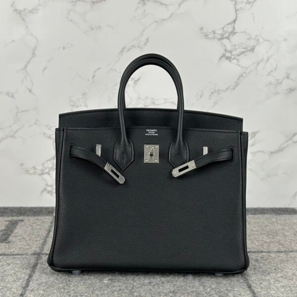 wsxc1721830577550_1 Hermes Togo Leather Birkin 25CM CK89 Noir Silver Hardware