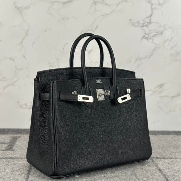 wsxc1721830577550_2 Hermes Togo Leather Birkin 25CM CK89 Noir Silver Hardware
