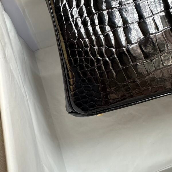 wsxc1721830596384_2 Hong Kong Hermes Shiny Niloticus Crocodile Birkin 25CM 89 Noir Gold Hardware