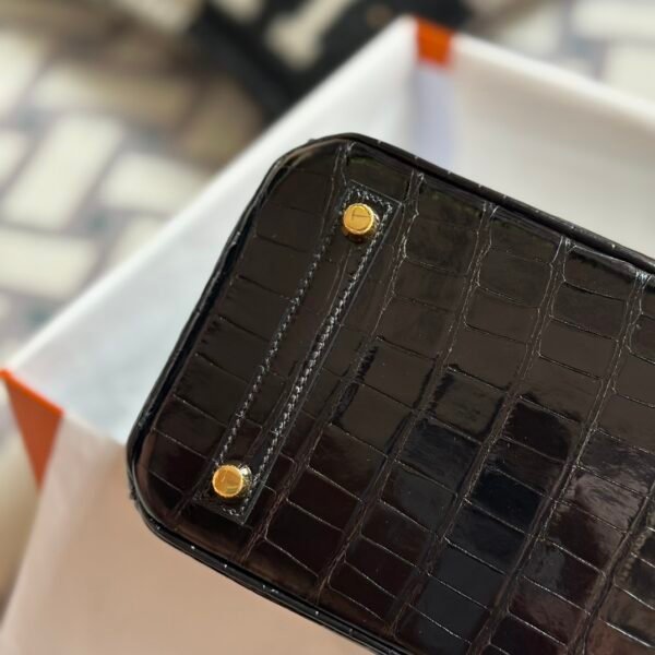 wsxc1721830596384_3 Hong Kong Hermes Shiny Niloticus Crocodile Birkin 25CM 89 Noir Gold Hardware