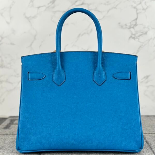 UK London Hermes Epsom Leather Birkin 30CM Blue Frida Gold Hardware