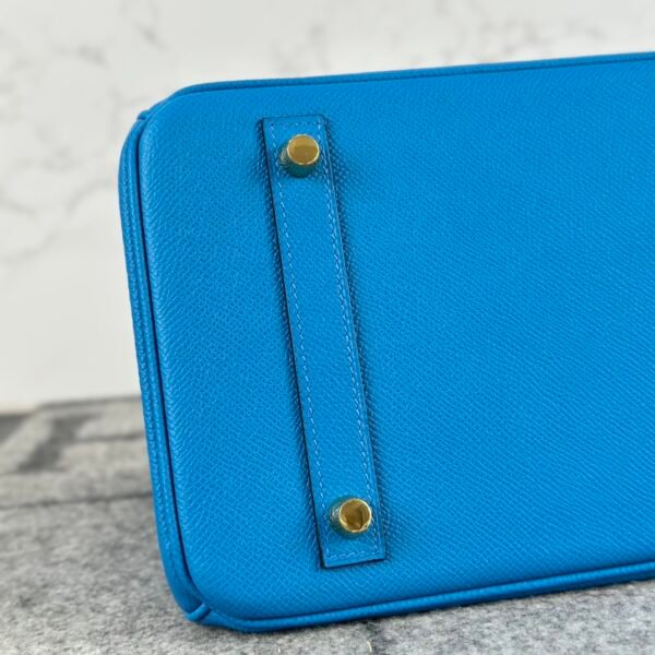 UK London Hermes Epsom Leather Birkin 30CM Blue Frida Gold Hardware