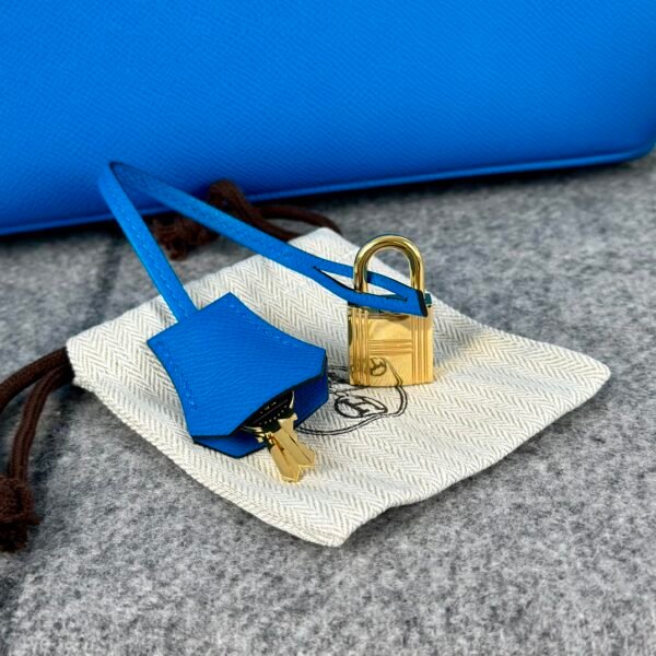 UK London Hermes Epsom Leather Birkin 30CM Blue Frida Gold Hardware