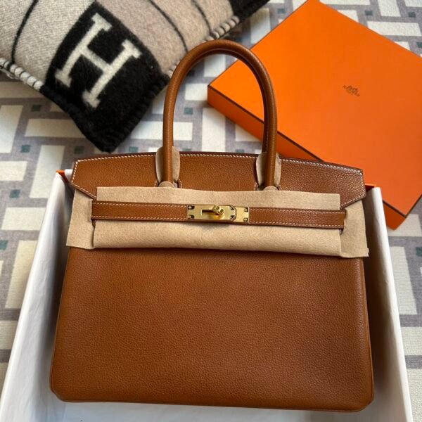 Russia Moscow Hermes Birkin 30CM Barenia Faubourg 34 Fauve Gold Hardware